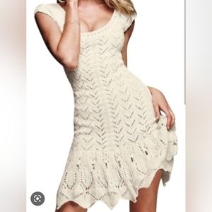 Ivory Crochet Cocktail Dress